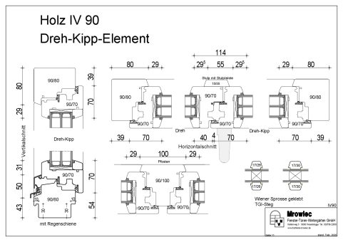 11 - IV 90 - Dreh- Kipp- Element schmaler Flügel_160
