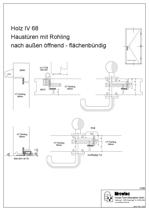 IV 68 - HT mit Rohling nach außen öffnend flächenbündig_154