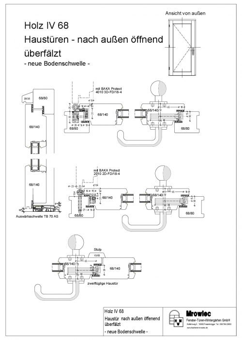 IV 68 Haustür nach außen öffnend, überfälzt, neue Bodenschwelle_47
